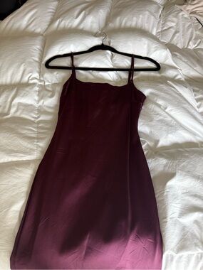 Abercrombie & Fitch Burgundy Slip Mini Dress